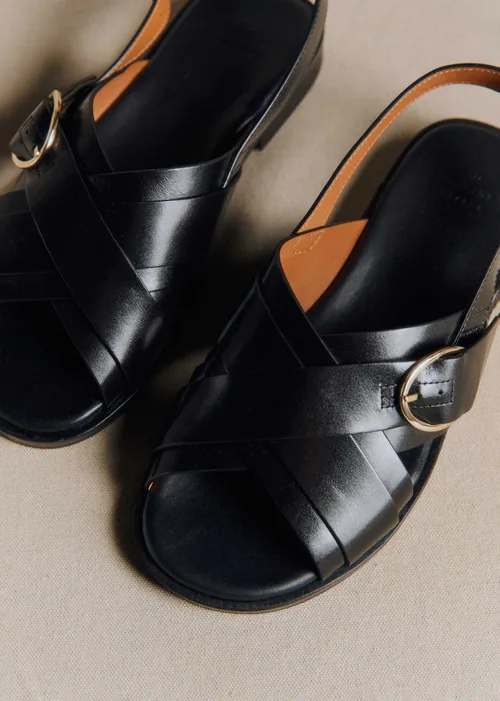 Sandales low Blandine - Noir Glacé — image 4