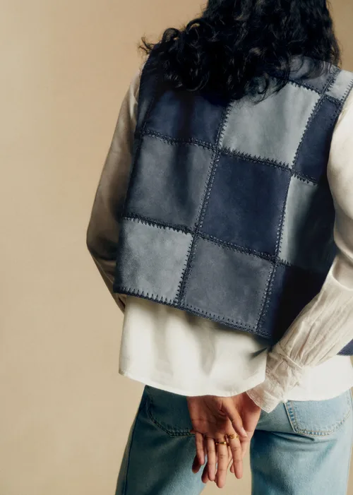 Veste Eliot - Patchwork Bleu — image 4
