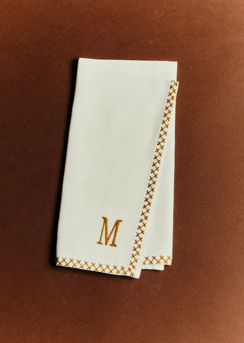 Serviette Monogramme - lettre M — image 3