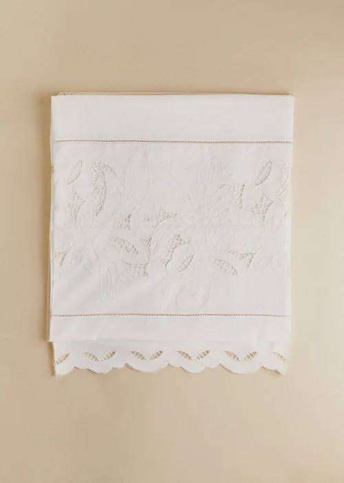 Nappe Brodée - Ecru Uni