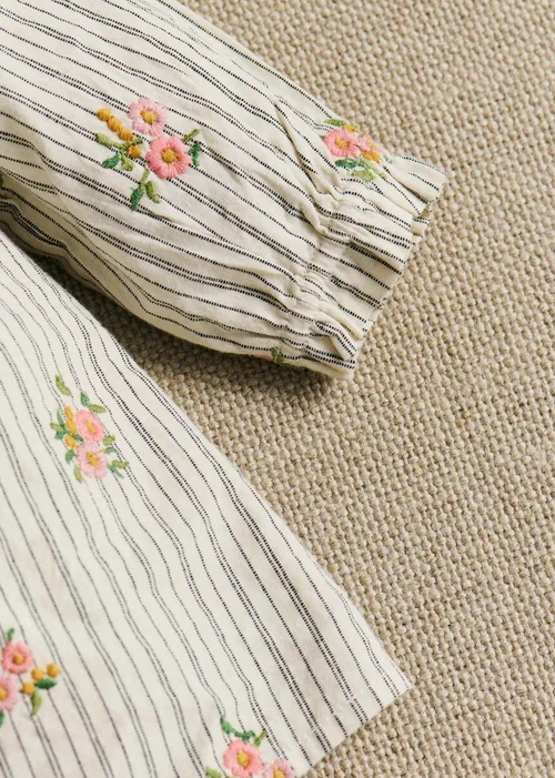 Robe Romy - Rayures Broderies Fleurs — image 4