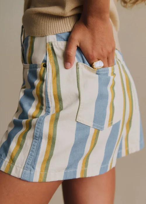 Short Le City - Rayures Bleu Ecru Jaune — image 2
