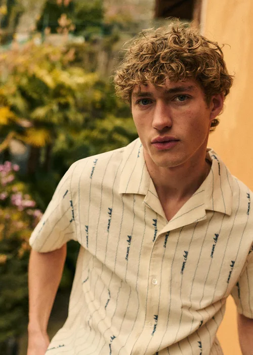 Chemise Amour Club - Écru / Bleu — image 3