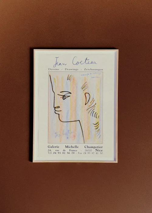 Affiche Galerie Michelle Champetier, Jean Cocteau - 56,5 x 75,5 cm