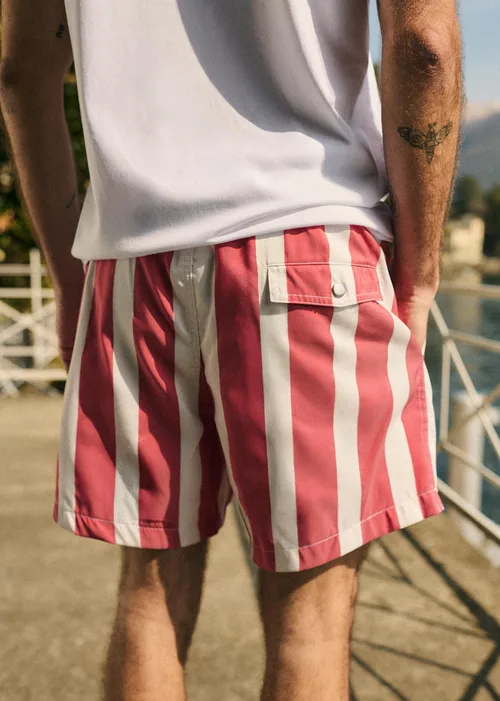 Maillot de bain Rob - Rayures Rouge / Blanc — image 3