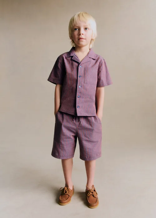Chemise Mario - Rayure Rose Marine — image 3