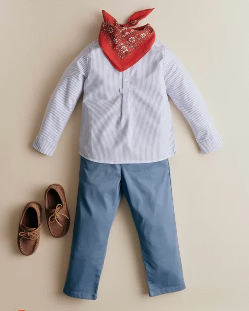 Chemise Sacha - Bleu / Écru — image 4