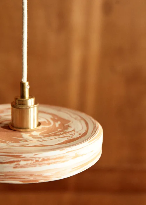 Suspension en Terre Mêlée - Périg - Terracotta et écru — image 3