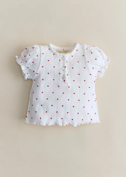 T-Shirt Simone - Imprimé Coeur Rouge