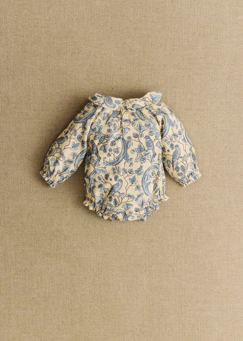 Barboteuse Lina - Petit Sézane x Antoinette Poisson - Imprimé Oiseaux Bleus — image 4