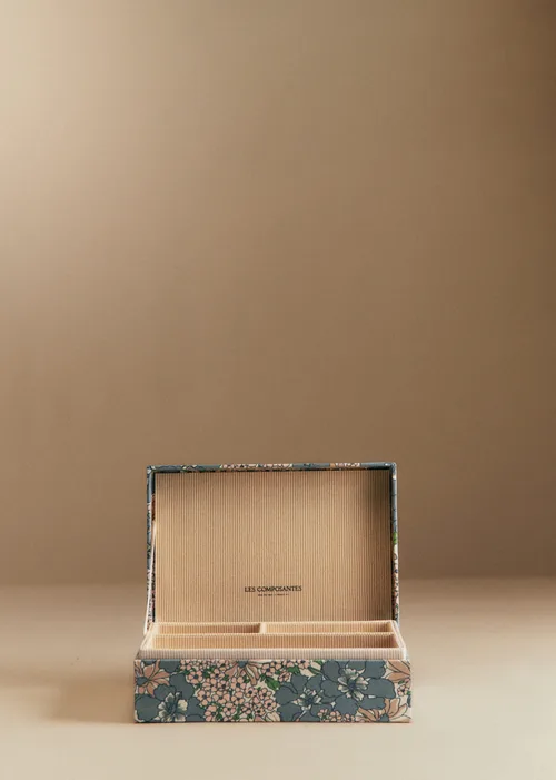 Boîte bijoux matelassée - Imprimé Bleu des Prés — image 3