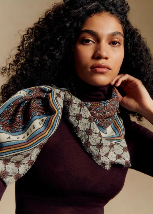 Foulard Maryse - Sézane x Antoinette Poisson - Imprimé Coeur Garance — image 4