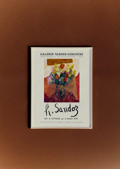 Affiche Galerie Varine Gincourt, Sandoz, 1978 - 52 x 68,5 cm