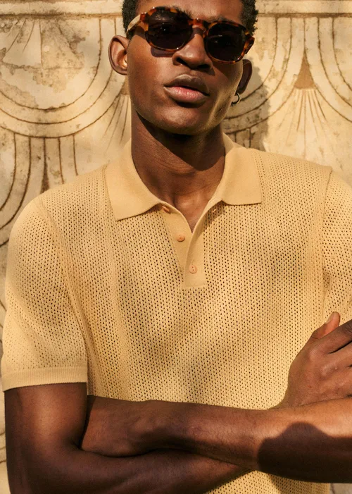 Polo Maille Devan - Jaune Pastel — image 3