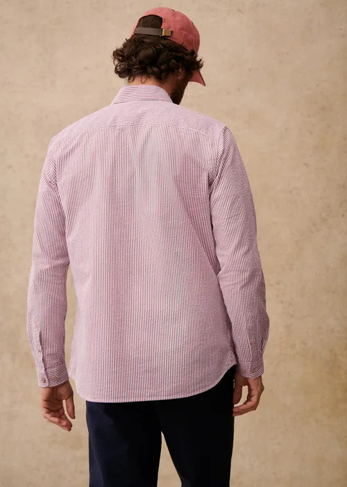 Chemise Charlie Seersucker - Blanc / Bordeaux — image 5