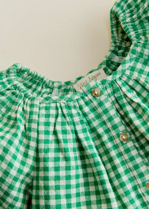 Blouse Amanie - Vichy Vert — image 4
