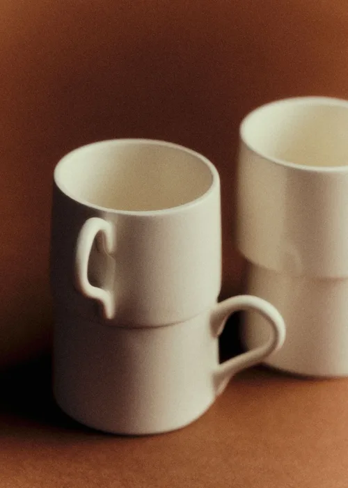Coffret de 4 tasses expresso - Ecru — image 5
