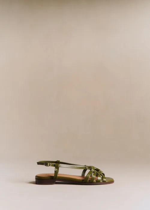Sandales Low Iris - Vert Olive Lisse — image 3