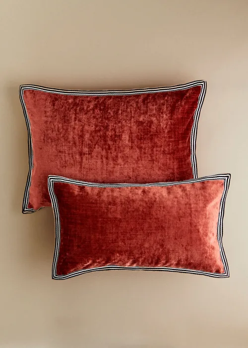 Coussin Velours Texturé - Petit modèle - Sienne