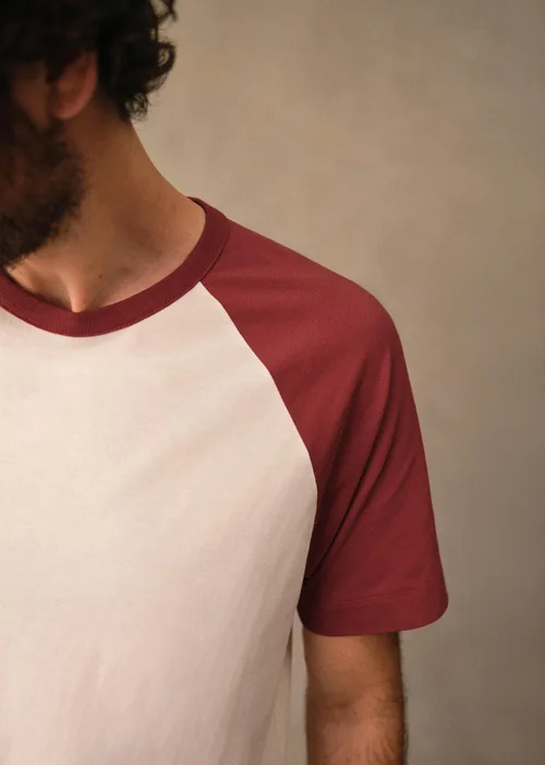 T-Shirt Anthony - Écru / Rouge Foncé — image 4