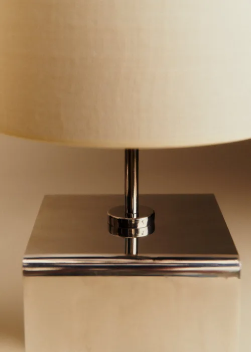 Paire de lampes à poser cubique vintage chromé - Chrome — image 4