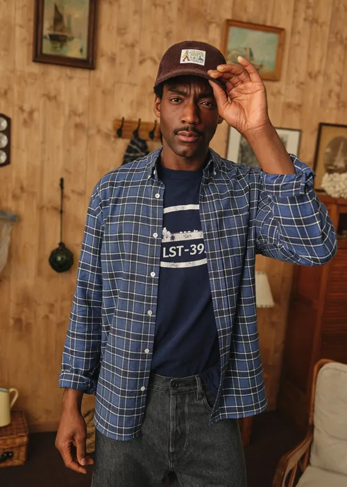 Chemise Charlie Flanelle Carreaux - Marine / Bleu / Blanc — image 4