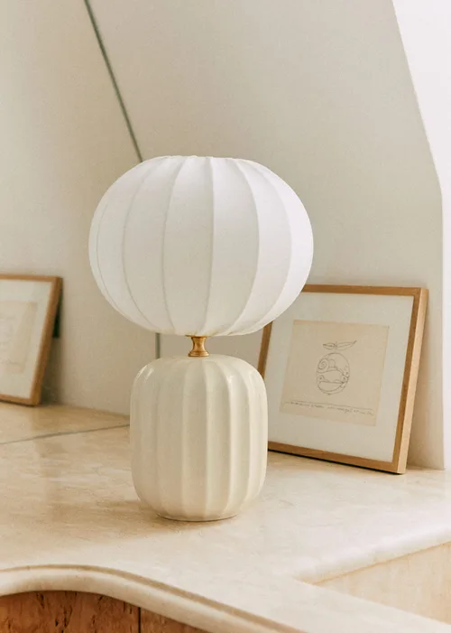 Lampe Traviata petit modèle - Ecru - Abat-jour Sonate - Écru — image 3