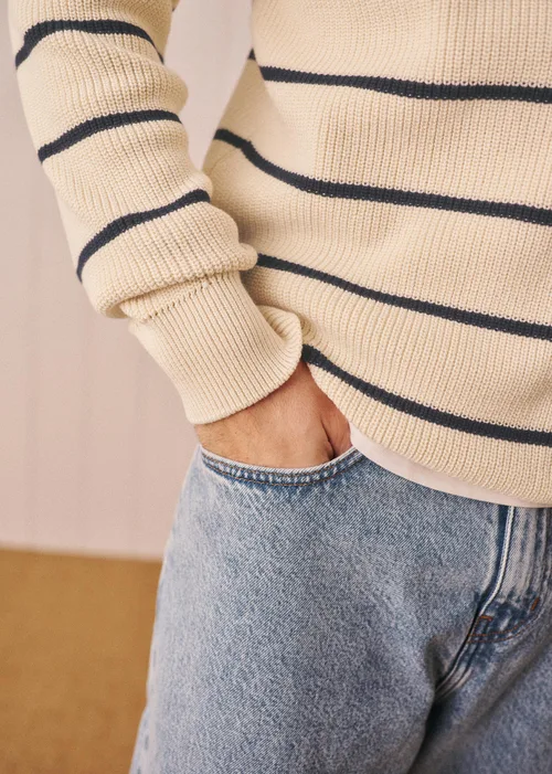 Pull Marlon - Écru Rayures Marine — image 7