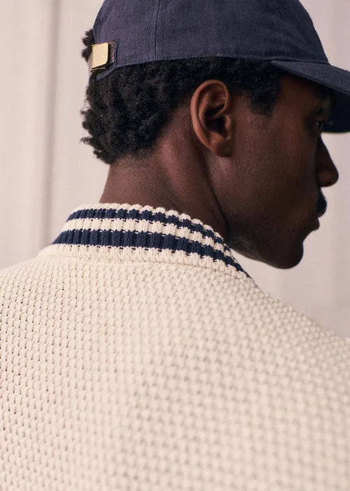 Polo Maille Aubin - Écru / Marine — image 4
