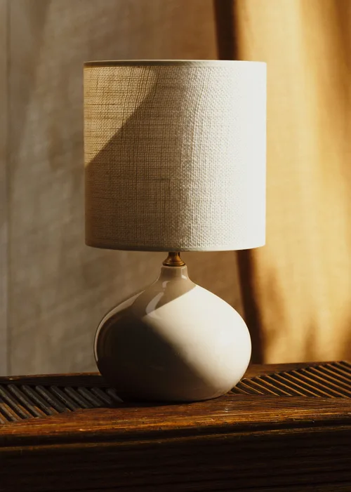 Lampe Banjo petit modèle - Écru - Abat-jour Dolce - Jute Écru — image 3