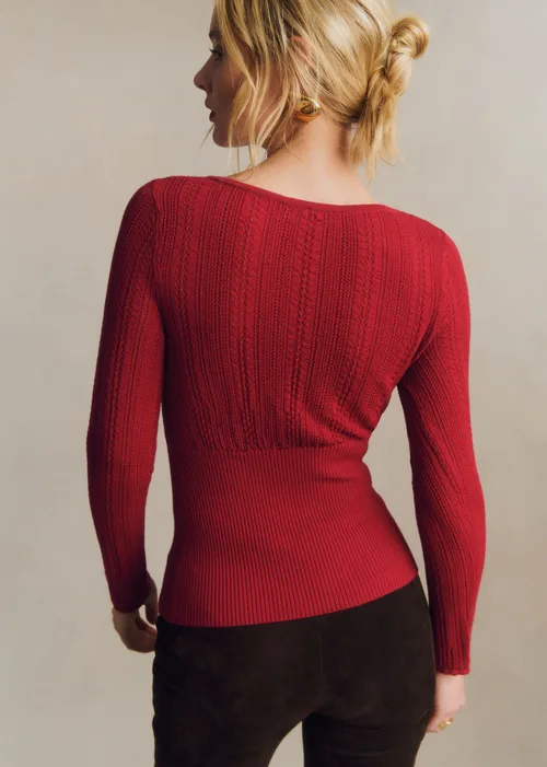 Pull Élisia - Rouge Foncé — image 3