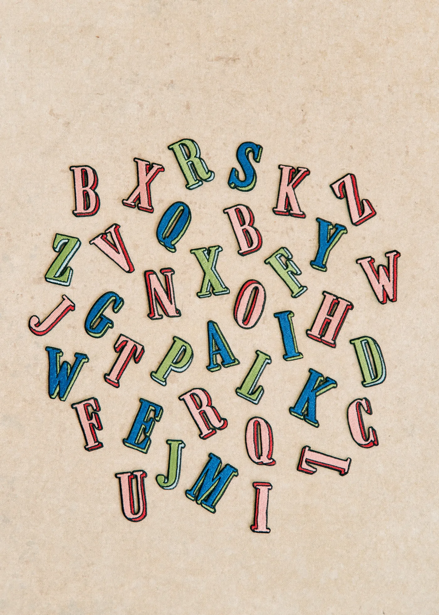 Ecusson vert / bleu - Lettre B - Vert