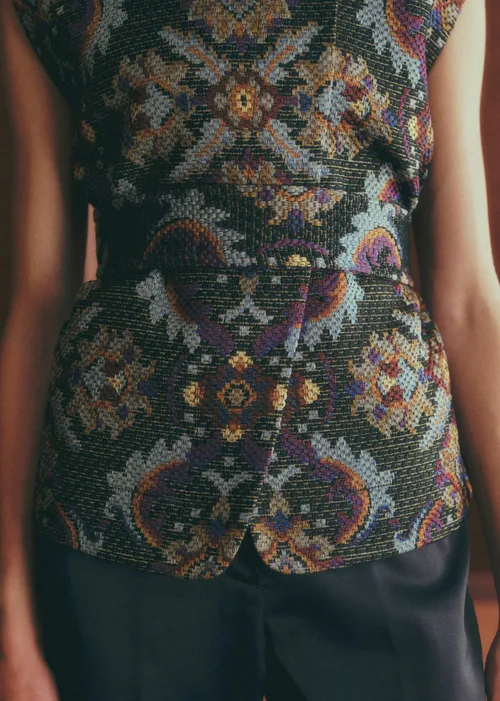 Veste Sebastine - Jacquard Royal Noir — image 3