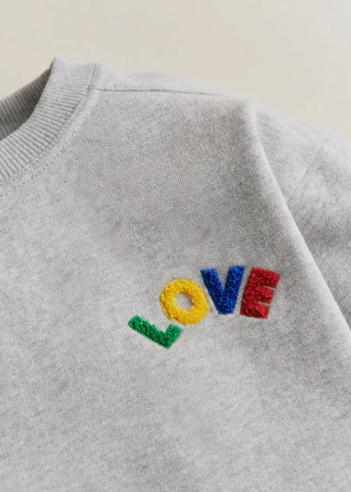 Sweat-Shirt Love - Gris Chiné / Multico — image 3