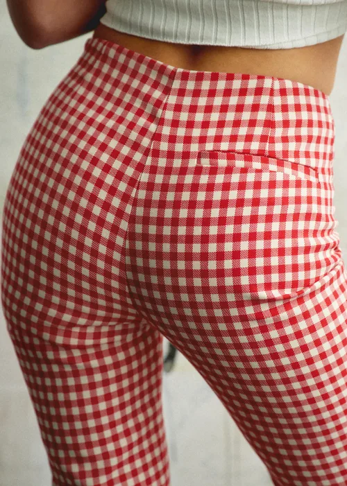 Pantalon Ciara - Vichy Rouge Écru — image 3