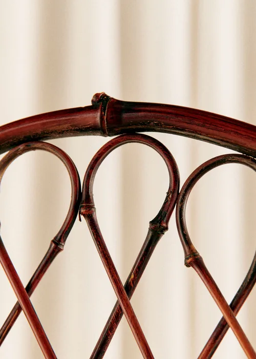 Paravent en bambou et cannage foncé vintage - Bambou et cannage — image 3