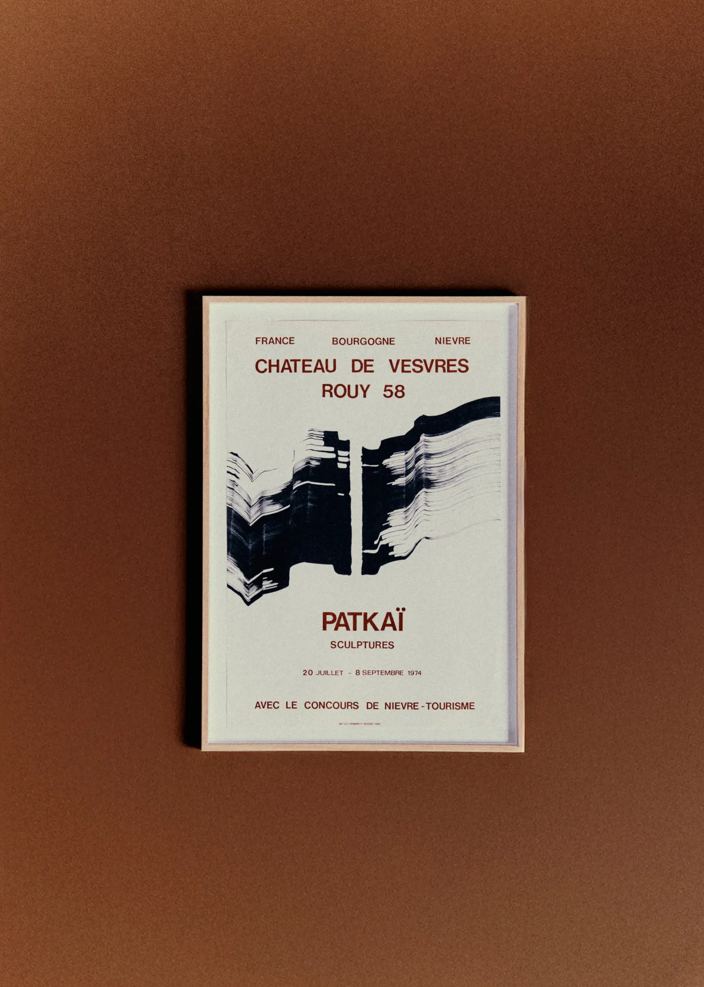 Affiche Château de Vesvres, Patkaï, 1974 - 46,5 x 65,5 cm