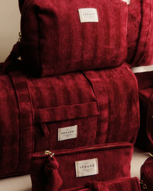 Bowling bag velours milleraie - Rouge — image 4