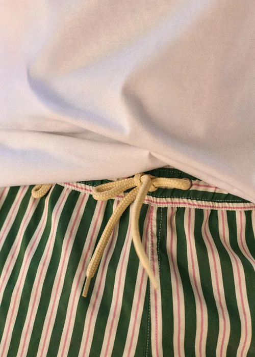 Maillot de bain Rob - Vert Rayures Blanc / Rose — image 3
