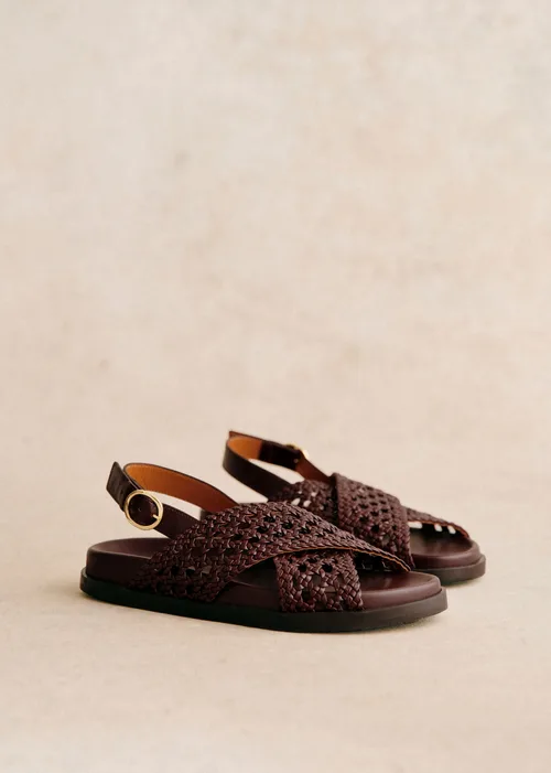 Sandales Low Tilda - Chocolat Lisse Tressé — image 5