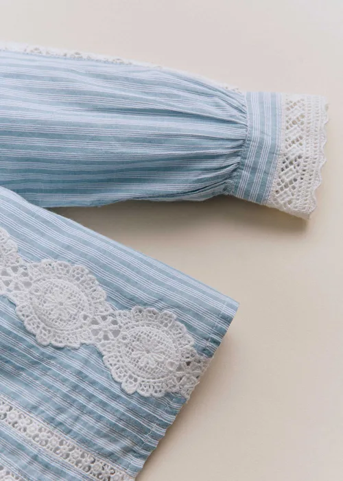 Chemise Rym - Rayures Bleu Ecru — image 3
