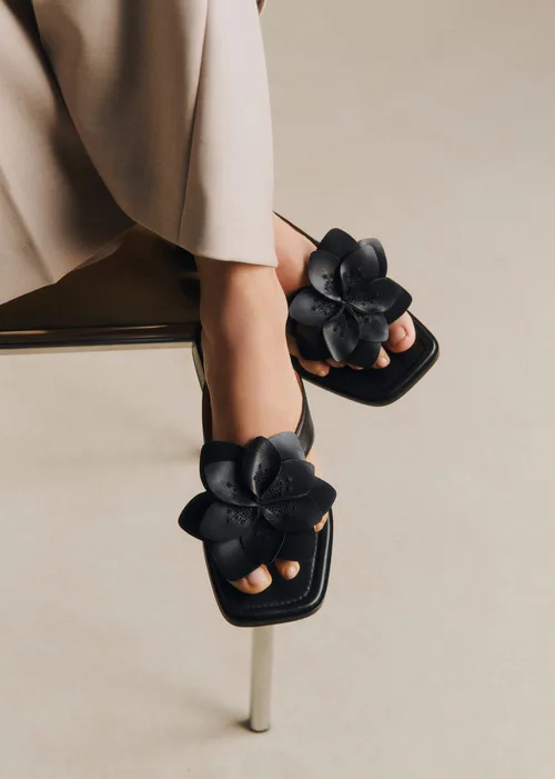 Mules Low Coralie - Noir Lisse