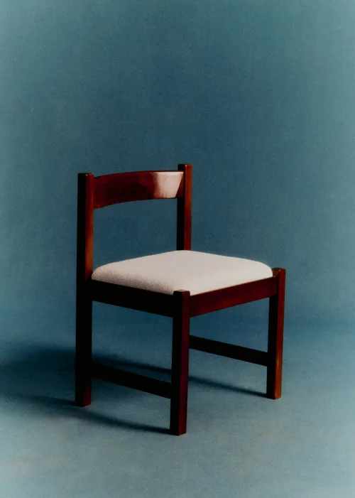 Ensemble table à manger et 4 chaises signé Michelucci - Noyer — image 9