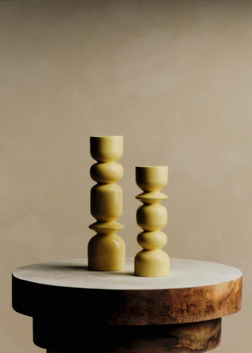 Coffret bougeoirs Romie Objetti - Jaune — image 3