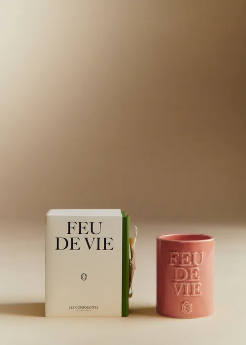 Bougie Feu de vie - La Fleur - Rose Amalfi — image 4