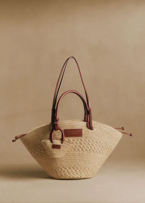 Panier Justine - Raphia Naturel Ajouré — image 5