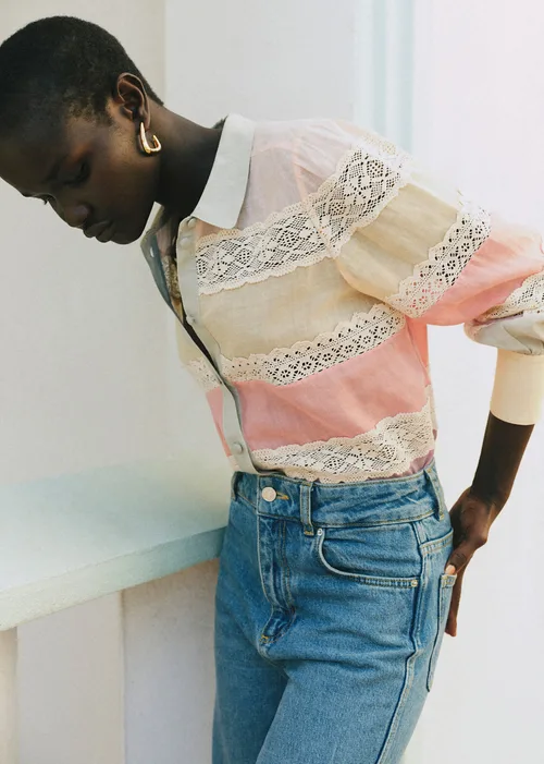 Chemise Claudio - Mix Dentelle Pastel — image 3