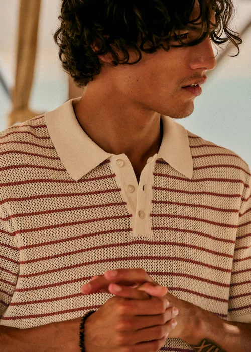 Polo Maille Malo - Écru / Rouille — image 2