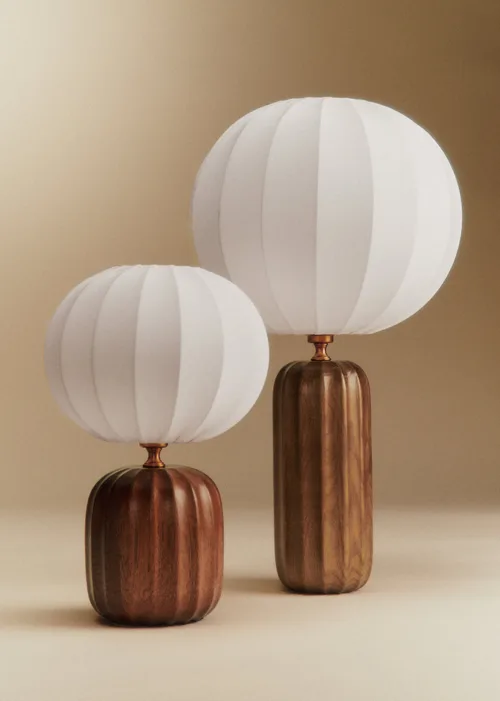 Lampe Traviata - Bois - Abat-jour Sonate - Écru — image 6