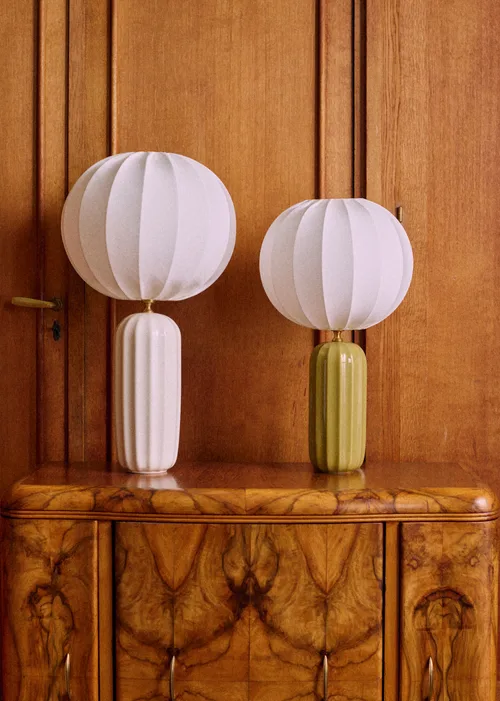 Lampe Traviata grand modèle - Ecru - Abat-jour Sonate - Écru — image 3